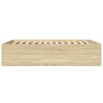 vidaXL Cadre de lit chêne sonoma 140x190 cm bois d'ingénierie