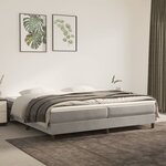 vidaXL Cadre de lit Gris clair 200x200 cm Velours