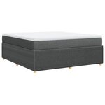 vidaXL Sommier à lattes de lit avec matelas Gris foncé 180x200cm Tissu