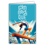 Carte GYMNASTIQUE artistique ou rythmique avec Enveloppe 12x17 5cm Pour sportif sportive gymnaste champion(ne) ou supporter - Collection Passion Sports des Jeux Olympiques - Fabriqué en France