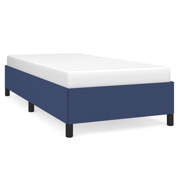 vidaXL Cadre de lit Bleu 100 x 200 cm Tissu