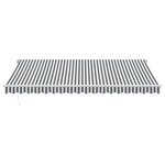 vidaXL Auvent manuel rétractable avec LED anthracite blanc 450x350 cm