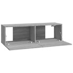 vidaXL Meubles TV muraux 4 Pièces sonoma gris 100x30x30 cm