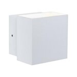 Applique murale LED en saille Cybo carrée 2x3 W blanc 100x100 mm