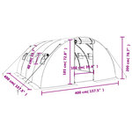 vidaXL Serre avec cadre en acier vert 16 m² 4x4x2 m