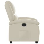 vidaXL Fauteuil inclinable électrique Crème Similicuir