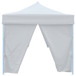 vidaXL Tente de réception escamotable avec 8 parois 3 x 9 m Blanc