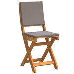 vidaXL Ensemble Bistro Pliable 3 pièces avec Coussins en Bois Massif d'Acacia