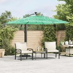 vidaXL Parasol de jardin avec mât en acier vert 246x246x230 cm