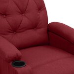 vidaXL Fauteuil de massage Rouge bordeaux Tissu
