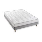 Matelas 140 x 190 cm + sommier - 5 zones et mémoire de forme - 16 cm