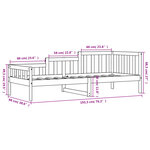 vidaXL Lit de jour sans matelas 90x190 cm bois de pin massif