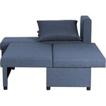 Canapé d'angle réversible – Tissu Bleu – 192 x 143 x 79 cm