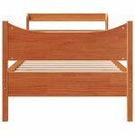vidaXL Cadre de lit avec tête de lit cire marron 90x190 cm bois de pin