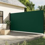 vidaXL Auvent latéral rétractable vert foncé 200x300 cm