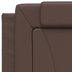 vidaXL Coussin de tête de lit marron 80 cm similicuir