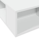 vidaXL Cadre de lit blanc 200x200 cm bois d'ingénierie