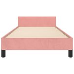 vidaXL Cadre de lit avec tête de lit Rose 80x200 cm Velours