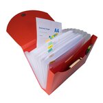 Trieur Valisette 13 Compartiments En Polypropylène Iderama Pp - 24x32cm - Couleurs Assorties - X 6 - Exacompta