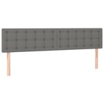 vidaXL Sommier à lattes de lit avec matelas Gris foncé 180x200cm Tissu