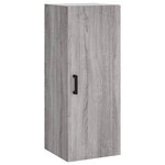 vidaXL Buffet haut Sonoma gris 34 5x34x180 cm Bois d'ingénierie