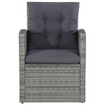 vidaXL Salon de jardin 6 Pièces avec coussins résine tressée gris