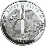 Pièce de monnaie en argent 20 vatu g 31.1 (1 oz) millésime 2023 carbon neutral lungs of the earth