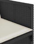vidaXL Chaises de jardin lot de 4 avec coussins noir résine tressée