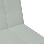 vidaXL Canapé-lit à 2 places avec repose-pied gris clair velours