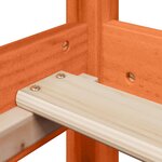 vidaXL Cadre de lit avec toit cire marron 80x200 cm bois massif de pin