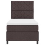 vidaXL Lit Box Spring avec Matelas Marron Foncé Simple Tissu