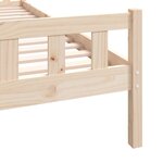 vidaXL Cadre de lit bois massif 75x190 cm petit simple