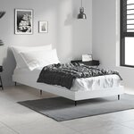 vidaXL Cadre de lit blanc 75x190 cm bois d'ingénierie
