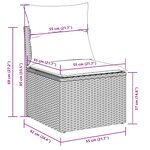 vidaXL Salon de jardin avec coussins 7 Pièces gris clair résine tressée