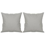 vidaXL Canapé 2 places avec oreillers gris clair 120 cm