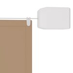 vidaXL Auvent vertical Taupe 60x360 cm Tissu oxford