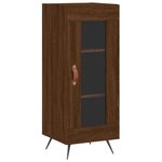 vidaXL Buffet haut Chêne marron 34 5x34x180 cm Bois d'ingénierie