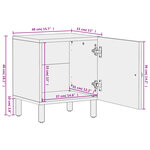 vidaXL Tables de chevet 2 Pièces noir 40x33x46 cm bois de manguier solide