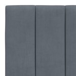 vidaXL Coussin de tête de lit gris foncé 90 cm velours