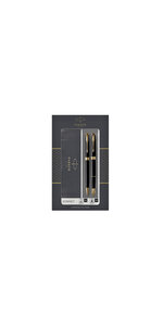 PARKER Sonnet Coffret cadeau Duo : Stylo bille noir + Stylo plume  noir