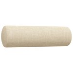 vidaXL Ensemble de canapés 2 Pièces avec coussins décoratifs crème tissu