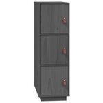 vidaXL Buffet haut Gris 34x40x108 5 cm Bois massif de pin