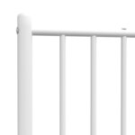 vidaXL Tête de lit métal blanc 100 cm
