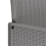 vidaXL Ensemble de salle à manger de jardin 3 pièces avec coussins Gris clair Poly Rattan