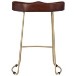 vidaXL Tabourets de bar Gavin lot de 2 bois de manguier massif