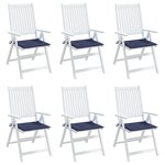 vidaXL Coussins de palette lot de 6 bleu marine 40x40x3cm tissu oxford