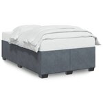 vidaXL Cadre de lit Gris foncé 120x200 cm Velours