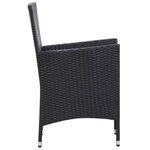 vidaXL Ensemble à manger d'extérieur 7 Pièces Résine tressée Noir