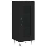 vidaXL Buffet haut Noir 34 5x34x180 cm Bois d'ingénierie