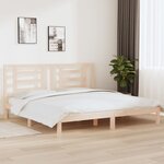 vidaXL Cadre de lit Bois de pin massif 200x200 cm